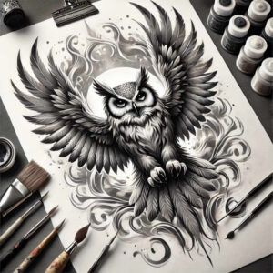 ornamental-owl-tattoo-neotraditional-modern-classic-for-forearm – tattoo design ideas free ai generated – Gallery: owls-inkby-ai