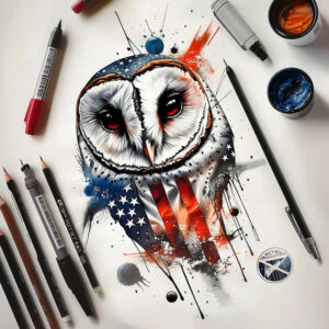 owls tattoo design ideas Surrealism fragmentation daytime shows resilience