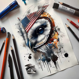 owls tattoo design ideas Realism subtle gradients expressive symbol of endurance