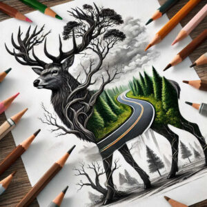 path-and-life – tattoo design ideas free ai generated – surrealism-spectral-hues – for-forearm – Gallery: path-road-inkby-ai