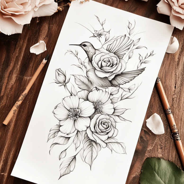 path-hope-symbol – tattoo design ideas free ai generated – neotraditional-sharp-edges – for-triceps – Gallery: path-road-inkby-ai
