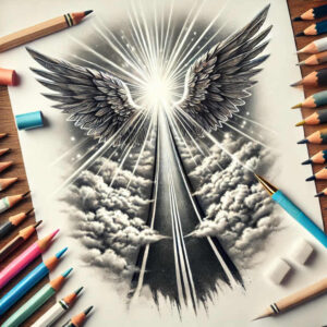path-with-lines – tattoo design ideas free ai generated – surrealism-abstract – for-calf – Gallery: path-road-inkby-ai