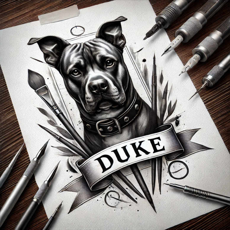 pets-tattoo-ideas – tattoo design ideas free ai generated – basic – for-upper-thigh – Gallery: pets-inkby-ai