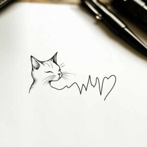 pets-tattoo-ideas – tattoo design ideas free ai generated – clean-lines – for-collarbone – Gallery: pets-inkby-ai