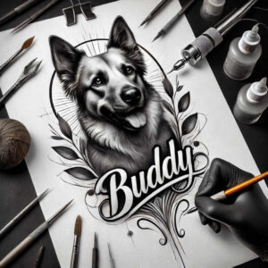 pets-tattoo-ideas – tattoo design ideas free ai generated – concise – for-temple – Gallery: pets-inkby-ai
