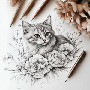 pets-tattoo-ideas – tattoo design ideas free ai generated – micro-art – for-forearm – Gallery: pets-inkby-ai