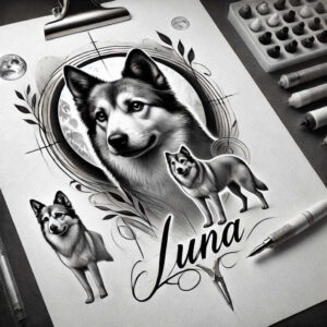 pets-tattoo-ideas – tattoo design ideas free ai generated – plain – for-neck – Gallery: pets-inkby-ai
