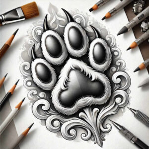 pets tattoo design ideas dynamic shapes expressive for chest
