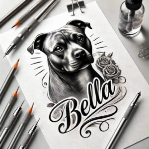 pets tattoo design ideas realistic contrast natural for lower back