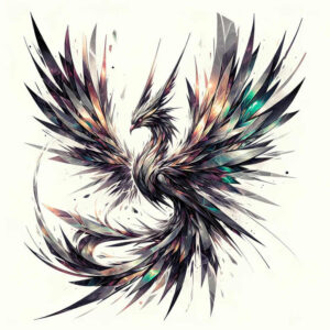 phoenix-fine-line-style – tattoo design ideas free ai generated – realism-depth-perception – for-toe – Gallery: phoenix-inkby-ai