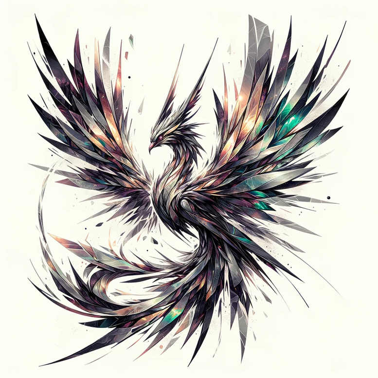 phoenix-fine-line-style – tattoo design ideas free ai generated – realism-depth-perception – for-toe – Gallery: phoenix-inkby-ai