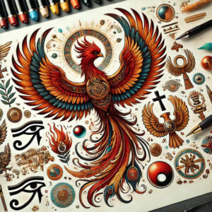 phoenix-tattoo – tattoo design ideas free ai generated – realism-high-resolution-tattoo – for-palm – Gallery: phoenix-inkby-ai