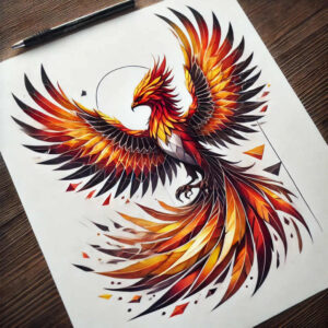 phoenix tattoo design ideas Surrealism shifting shapes hope symbol for foot