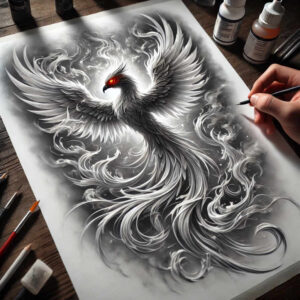 phoenix tattoo design ideas ambiguous space mythology for upper back
