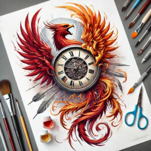 phoenix tattoo design ideas Realism refined lines rebirth symbolising perseverance