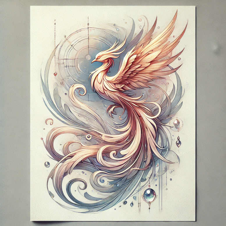 phoenix tattoo design ideas Realism textured skin return determination and power