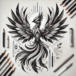 phoenix tattoo design ideas ornate transformation symbol symbol of courage