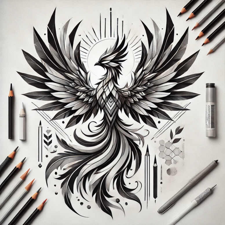 phoenix tattoo design ideas ornate transformation symbol symbol of courage