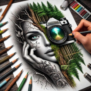 artistic-photography-tattoo – tattoo design ideas free ai generated – diminutive – for-shoulder-blade – Gallery: photography-inkby-ai