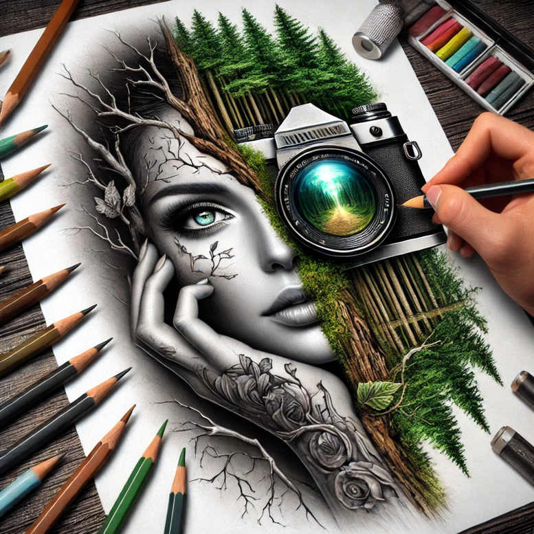 artistic-photography-tattoo – tattoo design ideas free ai generated – diminutive – for-shoulder-blade – Gallery: photography-inkby-ai