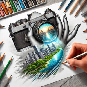 expressive-portrait-photography-tattoo – tattoo design ideas free ai generated – empty-space – for-hip – Gallery: photography-inkby-ai