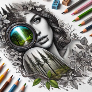 pastel-color-photography-tattoo – tattoo design ideas free ai generated – single-line – for-hip – Gallery: photography-inkby-ai