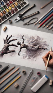 abstract-puppets-realism-rich-blacks-for-forearm – tattoo design ideas free ai generated – Gallery: puppets-inkby-ai