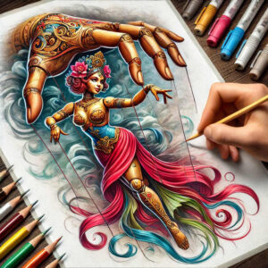 shaded-puppets-neotraditional-enhanced-shading-for-stomach – tattoo design ideas free ai generated – Gallery: puppets-inkby-ai