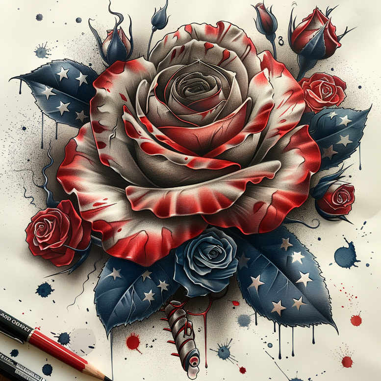 roses tattoo design ideas Realism illusion of depth blooming heart meaning resilience