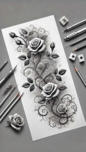 roses tattoo design ideas glowing elegance for ankle