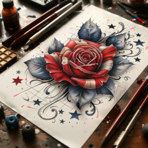 roses tattoo design ideas Surrealism translucent layers elegance for lower arm