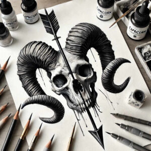 expression-skull-tattoo – tattoo design ideas free ai generated – spooky – for-back-shoulder – Gallery: skulls-inkby-ai