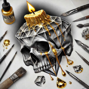 life-motif-skull-tattoo – tattoo design ideas free ai generated – eerie – for-collarbone – Gallery: skulls-inkby-ai