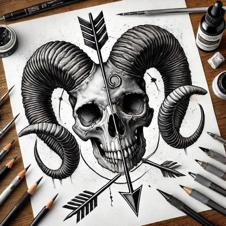 skulls tattoo design ideas Realism high-resolution tattoo dark beauty symbol of endurance