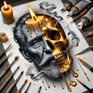 skulls tattoo design ideas Surrealism surreal lighting death charm for behind ear