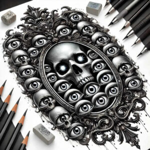 skulls tattoo design ideas gentle shadow decay lines shows courage