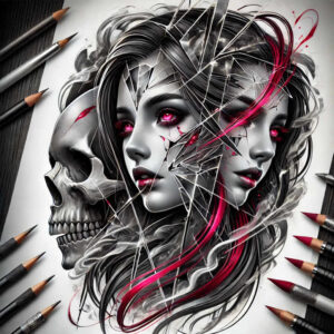 skulls tattoo design ideas Surrealism bizarre macabre for toe