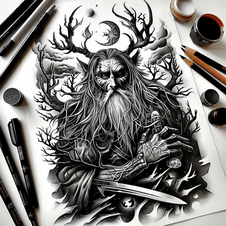 slowianskie-potwory-realism-natural-luminosity-for-lower-back – tattoo design ideas free ai generated – Gallery: slavic-mythology-inkby-ai