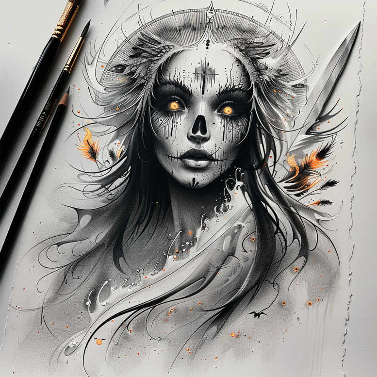 slowianskie-moce-realism-living-skin-for-inner-arm – tattoo design ideas free ai generated – Gallery: slavic-mythology-inkby-ai