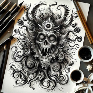 slowianskie-swiatlo-i-cien-neotraditional-sharp-contrast-for-temple – tattoo design ideas free ai generated – Gallery: slavic-mythology-inkby-ai