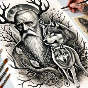 slowianska-magia-neotraditional-layered-fill-for-back-shoulder – tattoo design ideas free ai generated – Gallery: slavic-mythology-inkby-ai