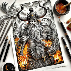 slowianskie-bostwa-swiatla-neotraditional-layered-fill-for-side – tattoo design ideas free ai generated – Gallery: slavic-mythology-inkby-ai