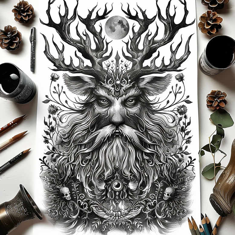 slowianskie-rzemioslo-neotraditional-subtle-highlights-for-fingers – tattoo design ideas free ai generated – Gallery: slavic-mythology-inkby-ai