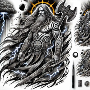 slowianskie-bostwa-opiekuncze-neotraditional-color-overlays-for-toe – tattoo design ideas free ai generated – Gallery: slavic-mythology-inkby-ai