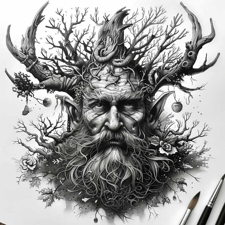 slowianskie-symbole-duchowosci-realism-tactile-shading-for-back – tattoo design ideas free ai generated – Gallery: slavic-mythology-inkby-ai