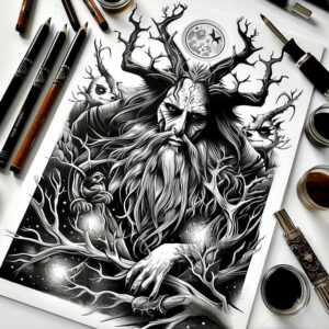 slowianskie-obrzedy-realism-clean-whites-for-sternum – tattoo design ideas free ai generated – Gallery: slavic-mythology-inkby-ai
