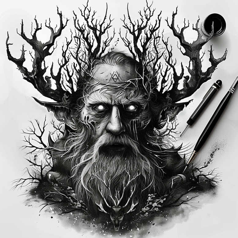 slowianskie-bostwa-ziemi-neotraditional-color-depth-for-hand – tattoo design ideas free ai generated – Gallery: slavic-mythology-inkby-ai