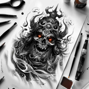 slowianskie-symbole-wody-realism-realistic-for-shoulder – tattoo design ideas free ai generated – Gallery: slavic-mythology-inkby-ai