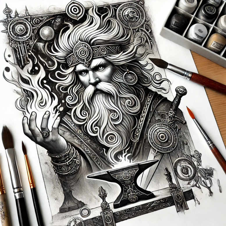 slowianskie-symbole-slonca-neotraditional-layered-color-for-back-shoulder – tattoo design ideas free ai generated – Gallery: slavic-mythology-inkby-ai