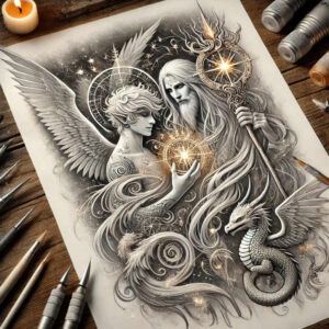 slowianska-mitologia-ludowa-realism-real-ink-flow-for-knee – tattoo design ideas free ai generated – Gallery: slavic-mythology-inkby-ai